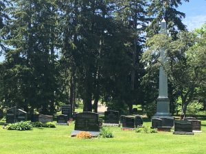 Headstones at Woodlawn Memorial Park