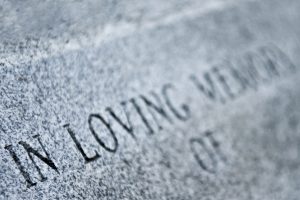 Grave stone with inscription