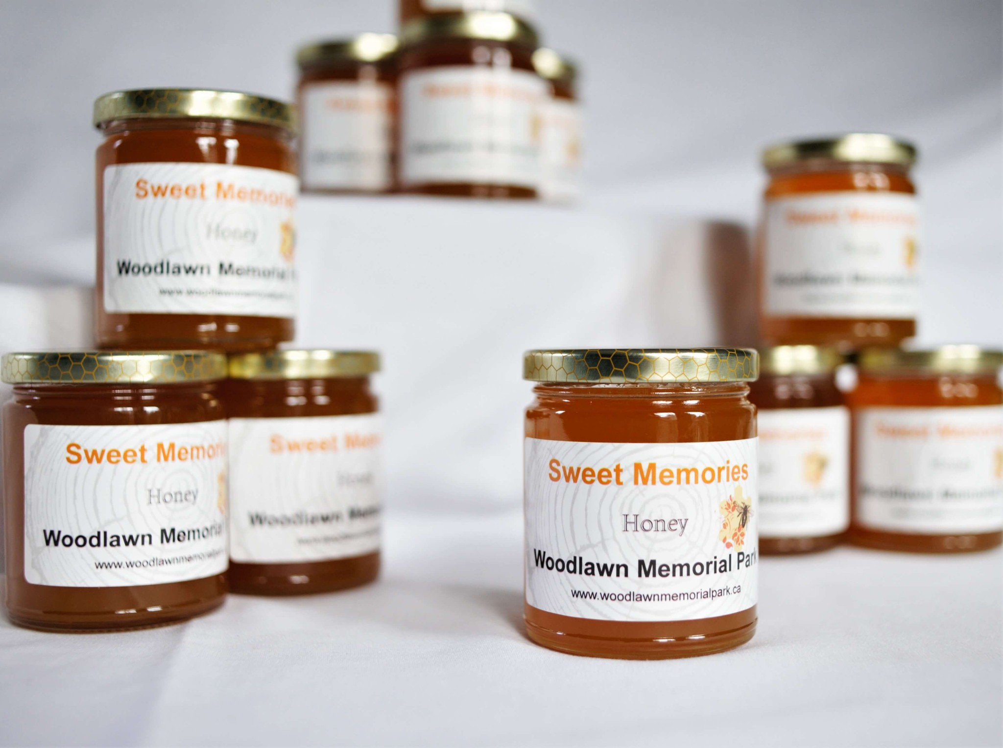 Sweet Memories honey made from the bees at Woodlawn Memorial Park that supports the Arbour Fund